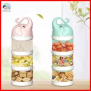 Hộp chia sữa, đồ ăn 3 ngăn cao cấp Misuta [Thuận tiện mang sữa bột khi cho bé đi chơi]